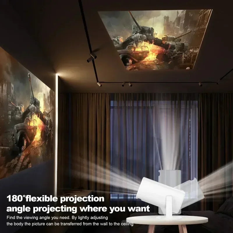 P30 Smart Portable Projector | Android TV 11 | 4K/1080P HD | WiFi6 Fast Connect | Bluetooth 5.0 | Home Entertainment